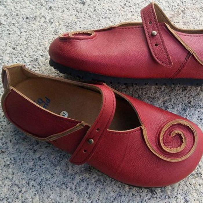 Vintage PU Leather Loafers