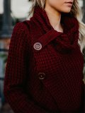 Fashion Round Neck Split Sweater