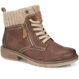 Women Casual Knitted Cuff Ankle Warm Boots