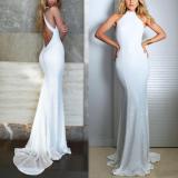 Fashion Bare Back   Sleeveless Evening Dress