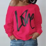 Fashion Letter Print Long Sleeve Sweater