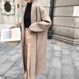 Oversized Cashmere Long Jacket Batwing Sleeve Knitted Cardigans
