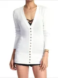 Pink Polyester Solid Casual Sweater