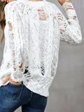 V Neck Casual Long Sleeve Ripped Sweaters