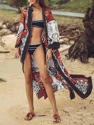 Positioning Printing Bohemian Holiday Cardigan