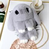 Cute Cartoon Rabbit Crossbody Bag New Plush Female Bag Chain Shoulder Bag Fashion Folder Bag