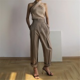 Women's Casual Backless Knit Top