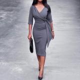 Sexy V-Neck  Bodycon Dress