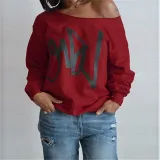Fashion Letter Print Long Sleeve Sweater
