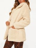 Lapel Long Sleeve Pocket Polar Fleece Fashion Jackets