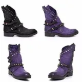 Women  Vintage and Comfortable Boots With Buckle