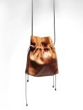 Lace-up Plicated Small Bag