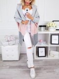Casual Hoodie Long Sleeve Knitted Cardigan