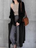 Pure Color Long And Loose Sweaters Coats