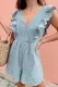 Stylish V-Neck Flounce Jumpsuit