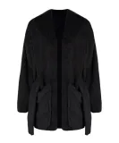 Fashion Splicing Long Fluffy Coat