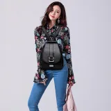2 in 1 Women Leather Backpack+Crossbody Sling Shoulder Bag