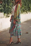 Bohemian Digital Printed Long Cardigan
