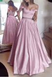 One Shoulder Waist Evening Dress