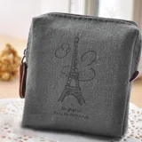Paris Vintage Canvas Coin Purse