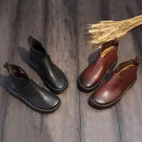 Women Classic Booties Casual Slip On High Quality Shoes