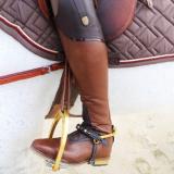 Women Color-block Riding Boots Low Heel Pu Boots