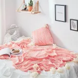 Tasseled Pompom Triming Knit Blankets
