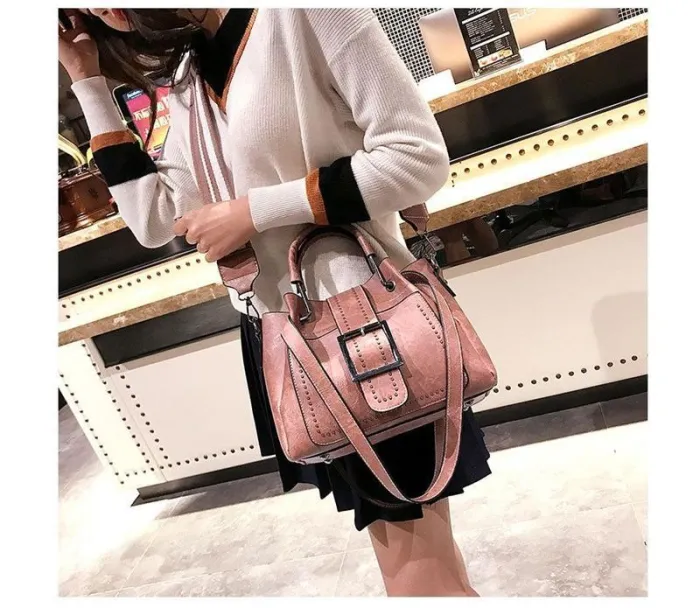 Large Capacity Vintage Tote Crossbody Bag