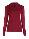 Buttoned Long Sleeve Appliqued Bodycon Sweaters