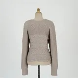 Fashion V-collar Printed Long-Sleeved Sweater