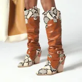 Winter Buckle Pu Boots