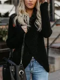 Fashion Round Neck Split Sweater