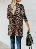 Long And Medium Leopard Loose Cardigan