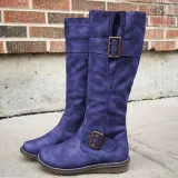 Women's casual buckle zipper boots