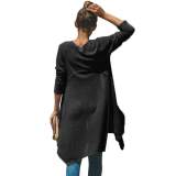 Long-sleeved irregular cardigan jacket