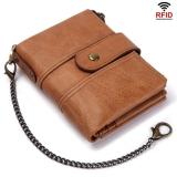 Men's Genuine Leather RFID Buckle Wallet