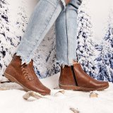 Women Winter Flat Heel Boots