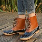 Date Pu Low Heel Boots