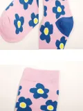 Statement Floral Breathable Cotton Casual Socks