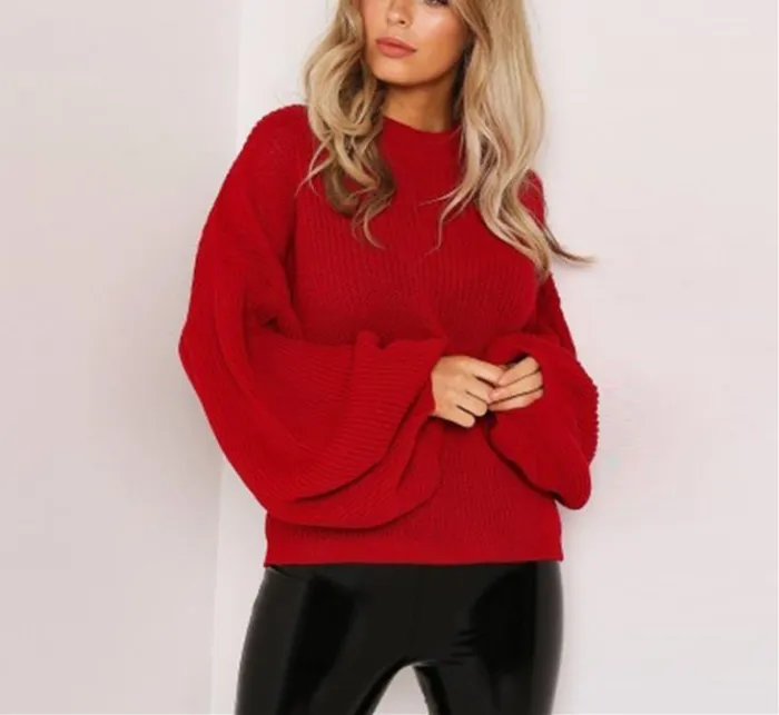 Fashion Round Collar Long Sleeve Loose Comfortable Sweater