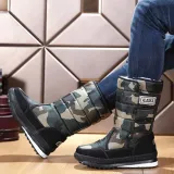 Womens Warm Flat Heel Oxford Winter Snow Boots