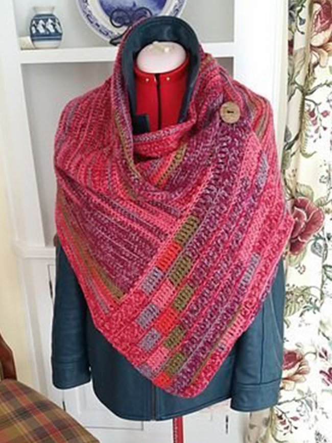 Red-Pink Casual Ombre/tie-Dye Scarves & Shawls