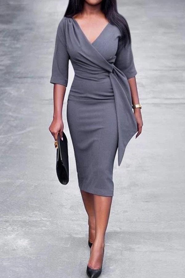 Sexy V-Neck Bodycon Dress