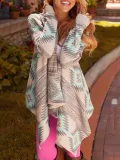 Jacquard Casual Long Sleeve Cardigan