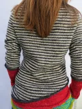 Color-Block Striped Long Sleeve Women's Sweaters