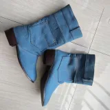 Women Denim Booties Casual Plus Size Shoes