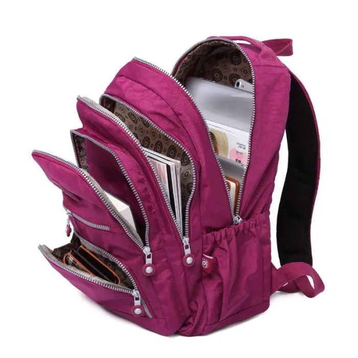 Outdoor Travel Waterproof Nylon Casual Multi Pockets Backpack