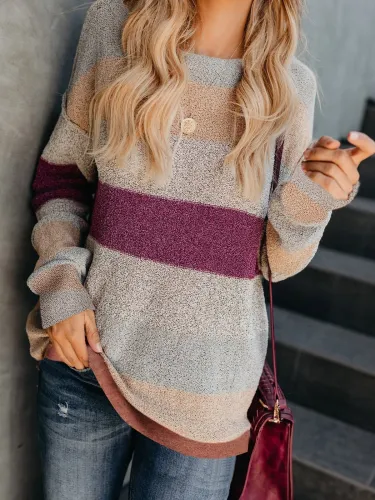 Multicolor Elegant Knit Wear Women's Soft Pullover Sweaters