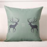 Nordic Style Merry Christmas Tree  Elk Deer Print Cushion Cover Pillow Case