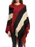 V Neck  Asymmetric Hem  Striped Cardigans